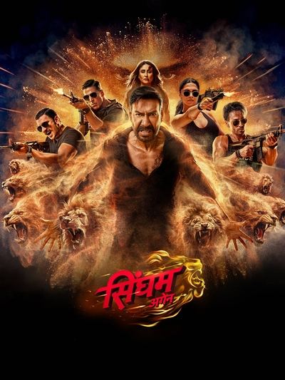 Singham Again (2024) WEB-HDRip [Hindi ORG DD 5.1] 4K | 1080p | DS4K 10Bit | 720p | HEVC | 480p [x264|x265] Esubs poster